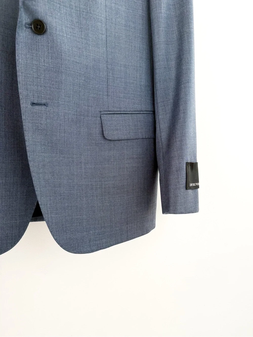 NWT New Emporio Armani G-Line Italian Wool Slate Blue Men's Blazer Jacket 42R